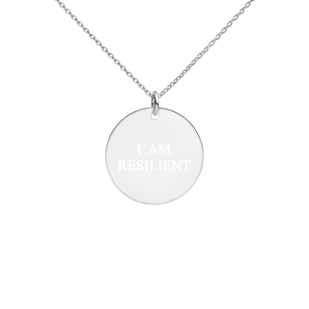 I AM RESILIENT - Engraved Disc Necklace
